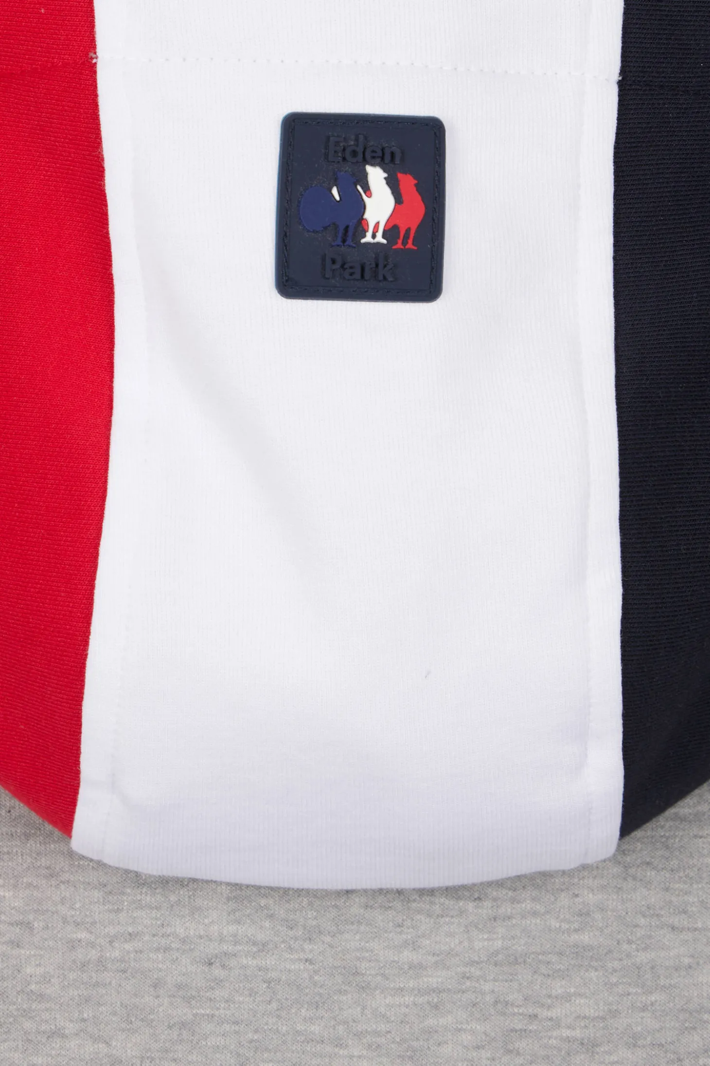 Sweatshirt à capuche zippé XV de France en coton mélangé et parmenture gris coupe Regular