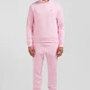 Sweatshirt en molleton coton uni rose coupe Regular