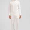 Sweatshirt en molleton coton uni écru coupe Regular