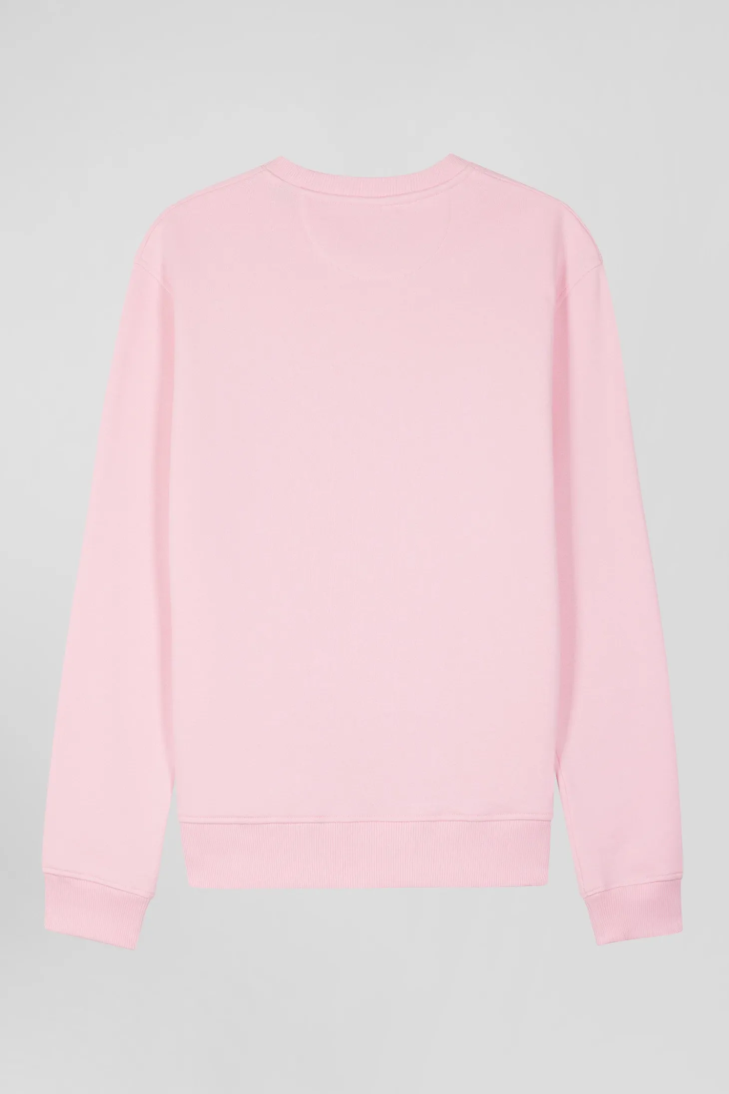 Sweatshirt en molleton coton uni rose coupe Regular