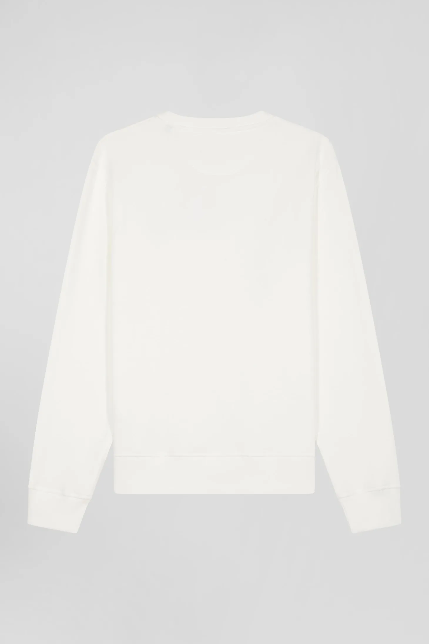 Sweatshirt en molleton coton uni écru coupe Regular