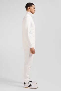 Sweatshirt en molleton coton uni écru coupe Regular