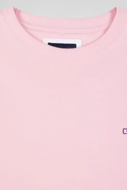 Sweatshirt en molleton coton uni rose coupe Regular