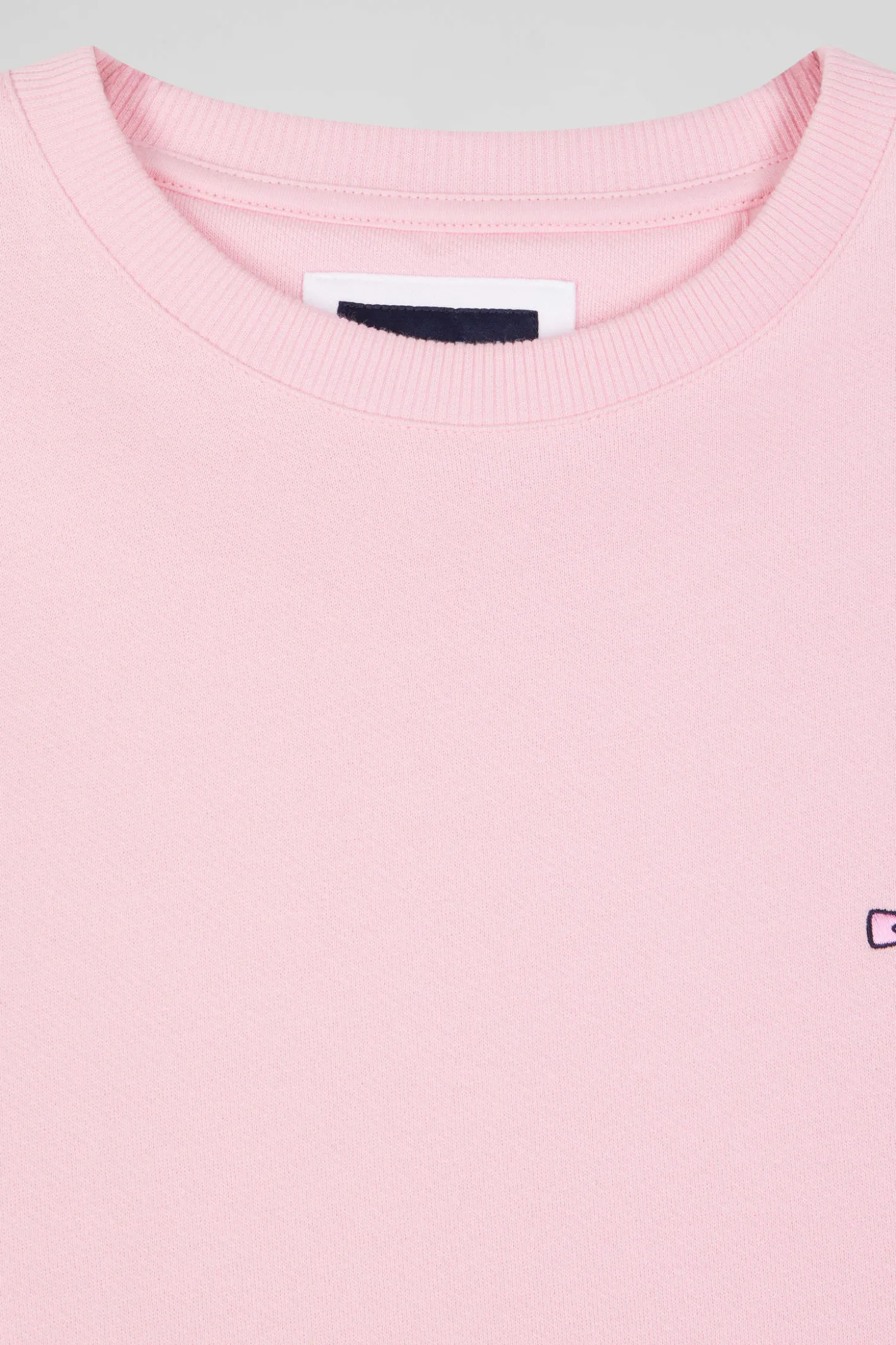 Sweatshirt en molleton coton uni rose coupe Regular