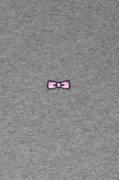 Sweatshirt en molleton coton uni gris coupe Regular