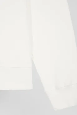 Sweatshirt en molleton coton uni écru coupe Regular