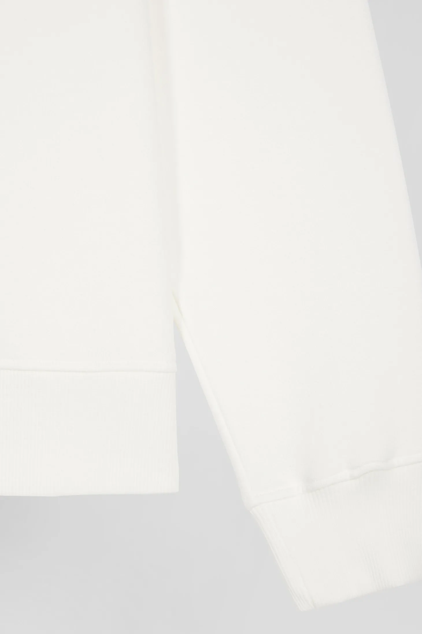 Sweatshirt en molleton coton uni écru coupe Regular