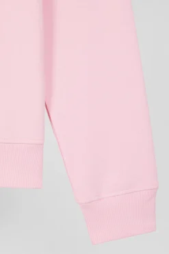 Sweatshirt en molleton coton uni rose coupe Regular