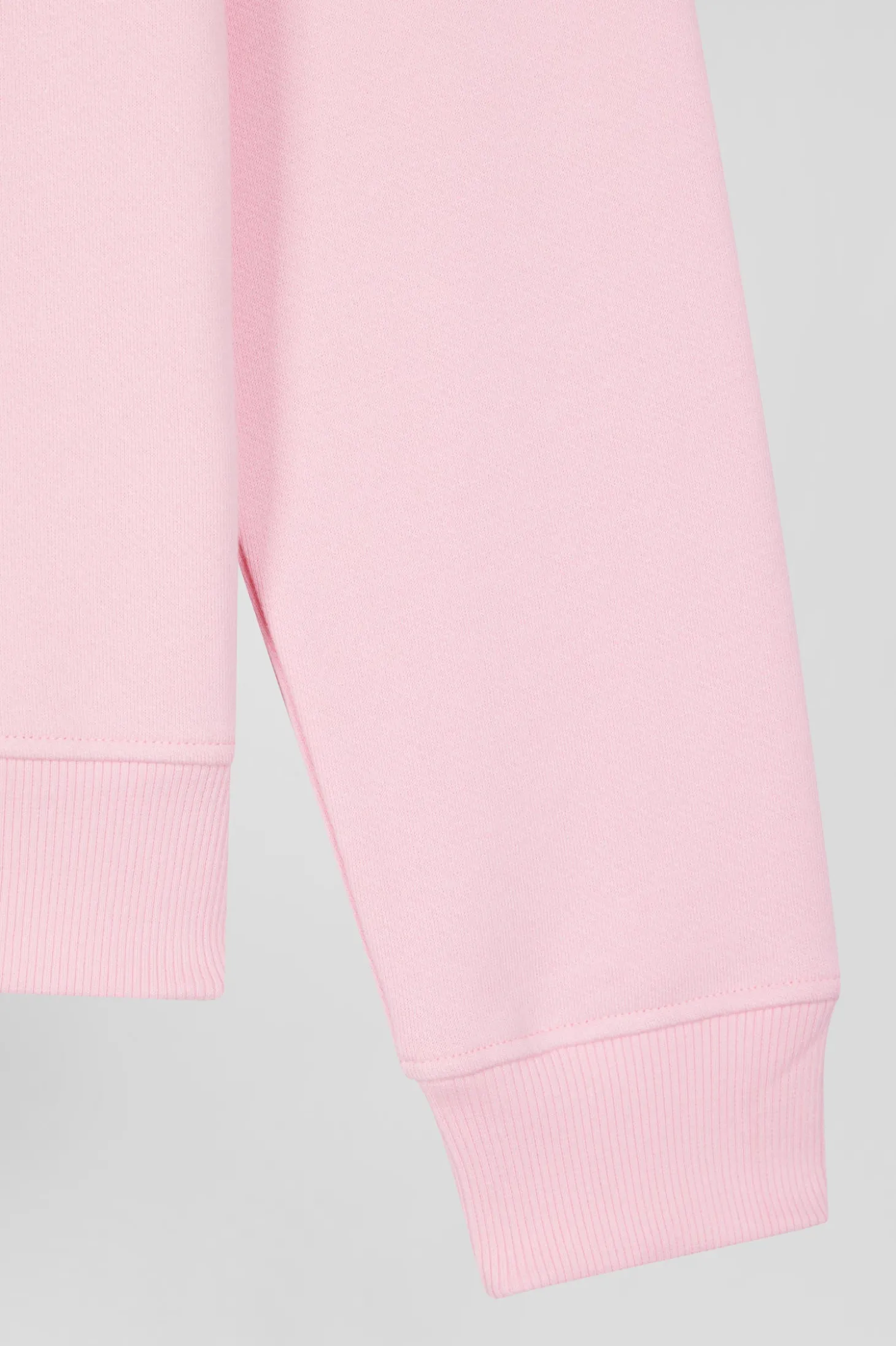 Sweatshirt en molleton coton uni rose coupe Regular