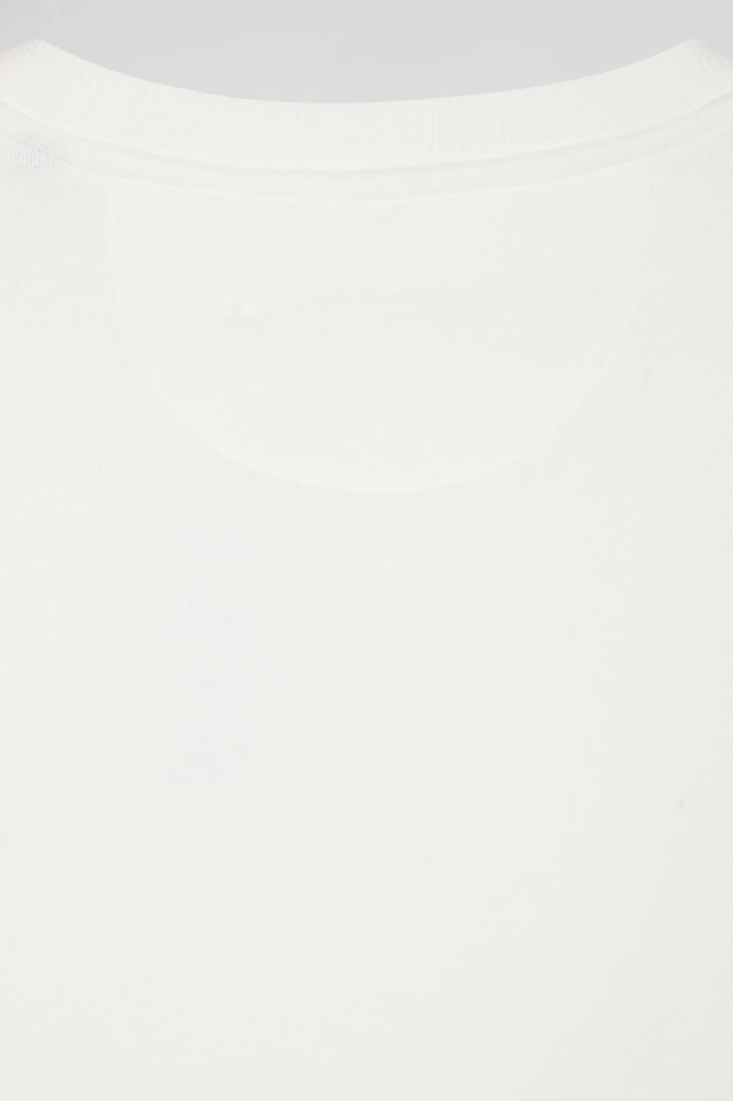 Sweatshirt en molleton coton uni écru coupe Regular