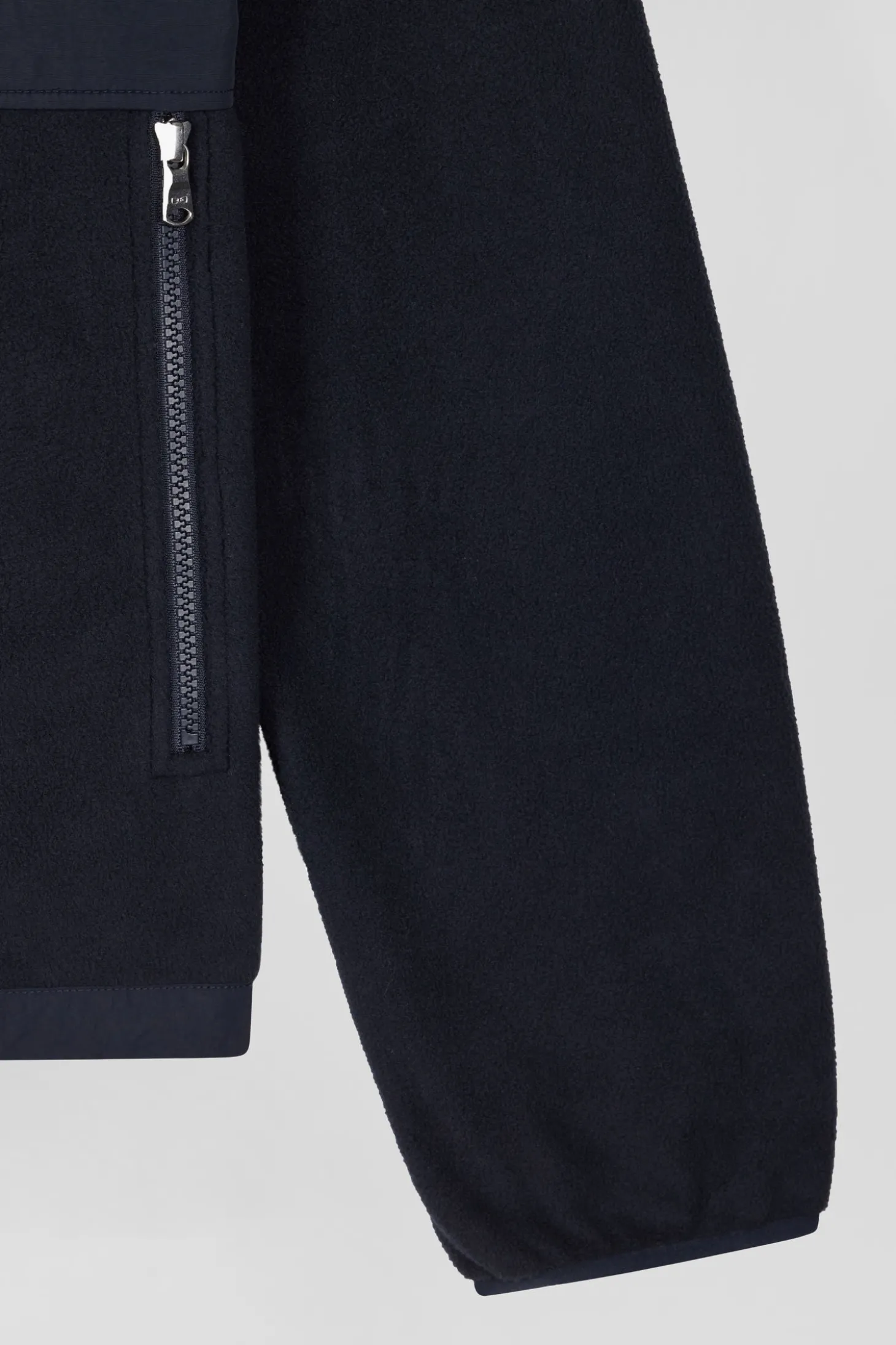 Sweatshirt zippé à capuche bleu marine coupe Regular