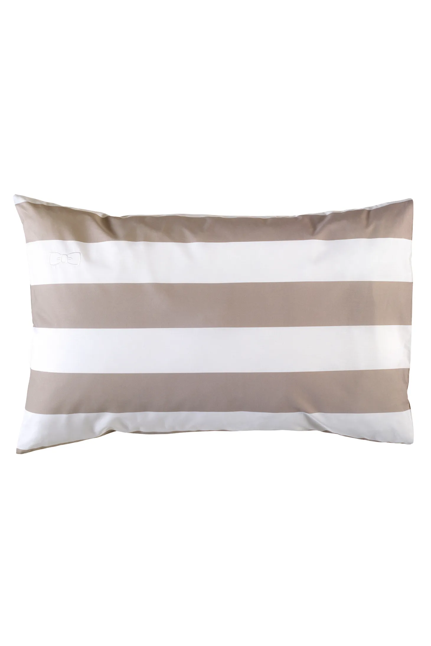 2 taies d'oreiller rectangulaires à rayures beige - A la recherche du Ballon perdu
