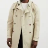 Trench coat déperlant beige