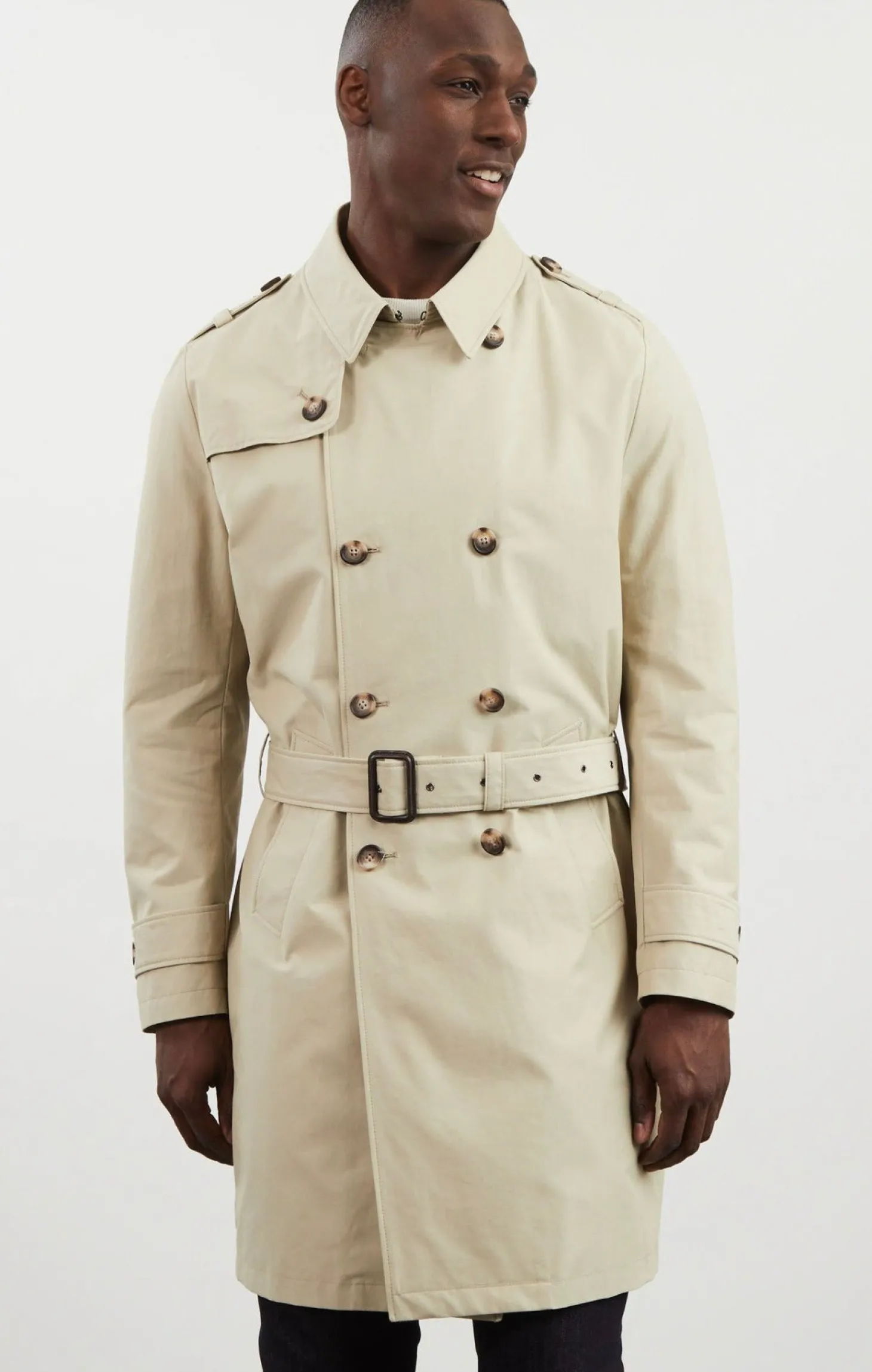 Trench coat déperlant beige