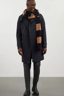 Trench coat déperlant bleu marine