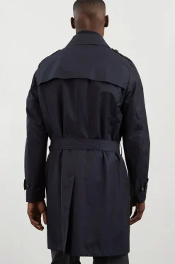 Trench coat déperlant bleu marine
