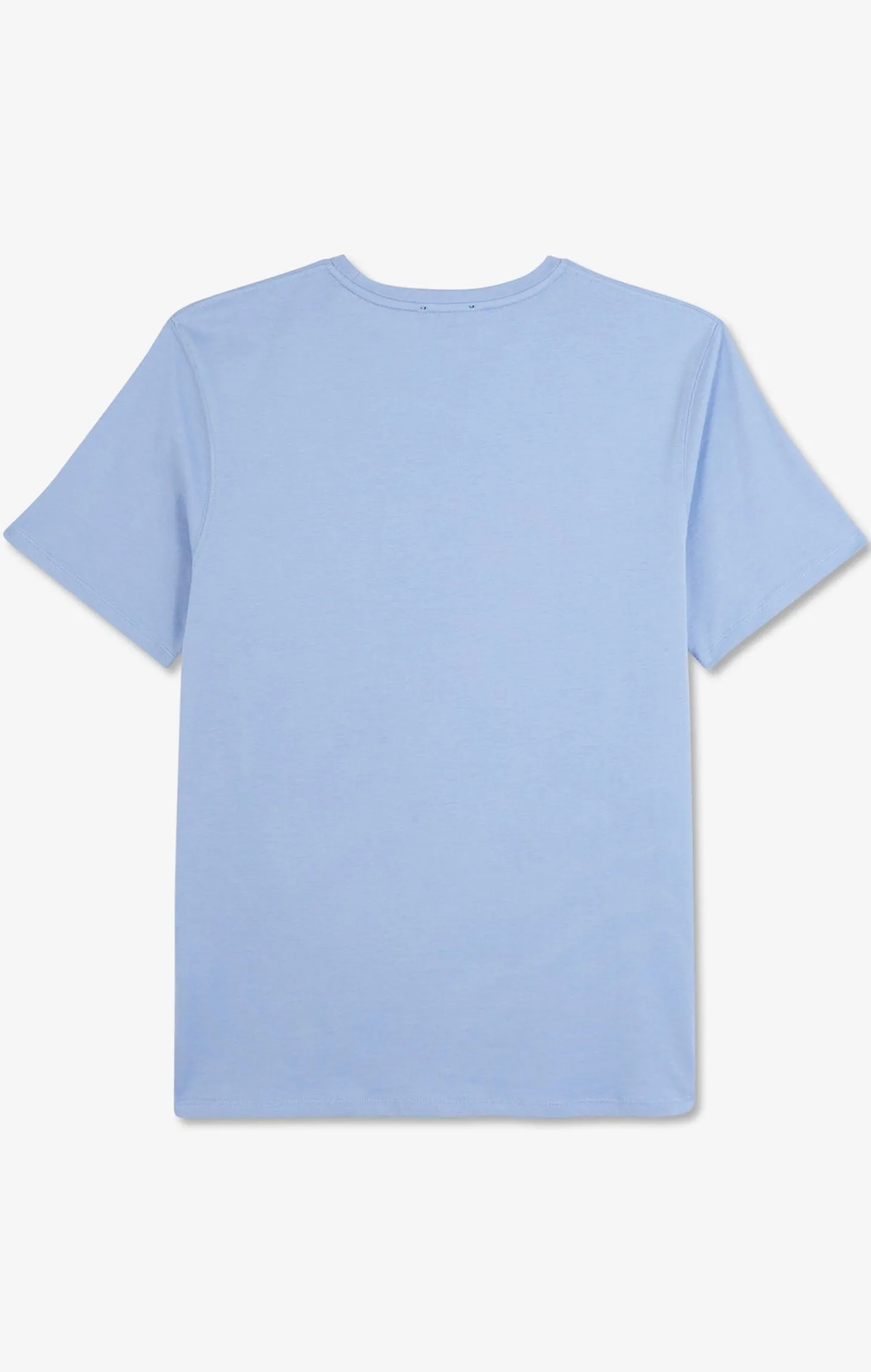 T-shirt bleu col rond à manches courtes