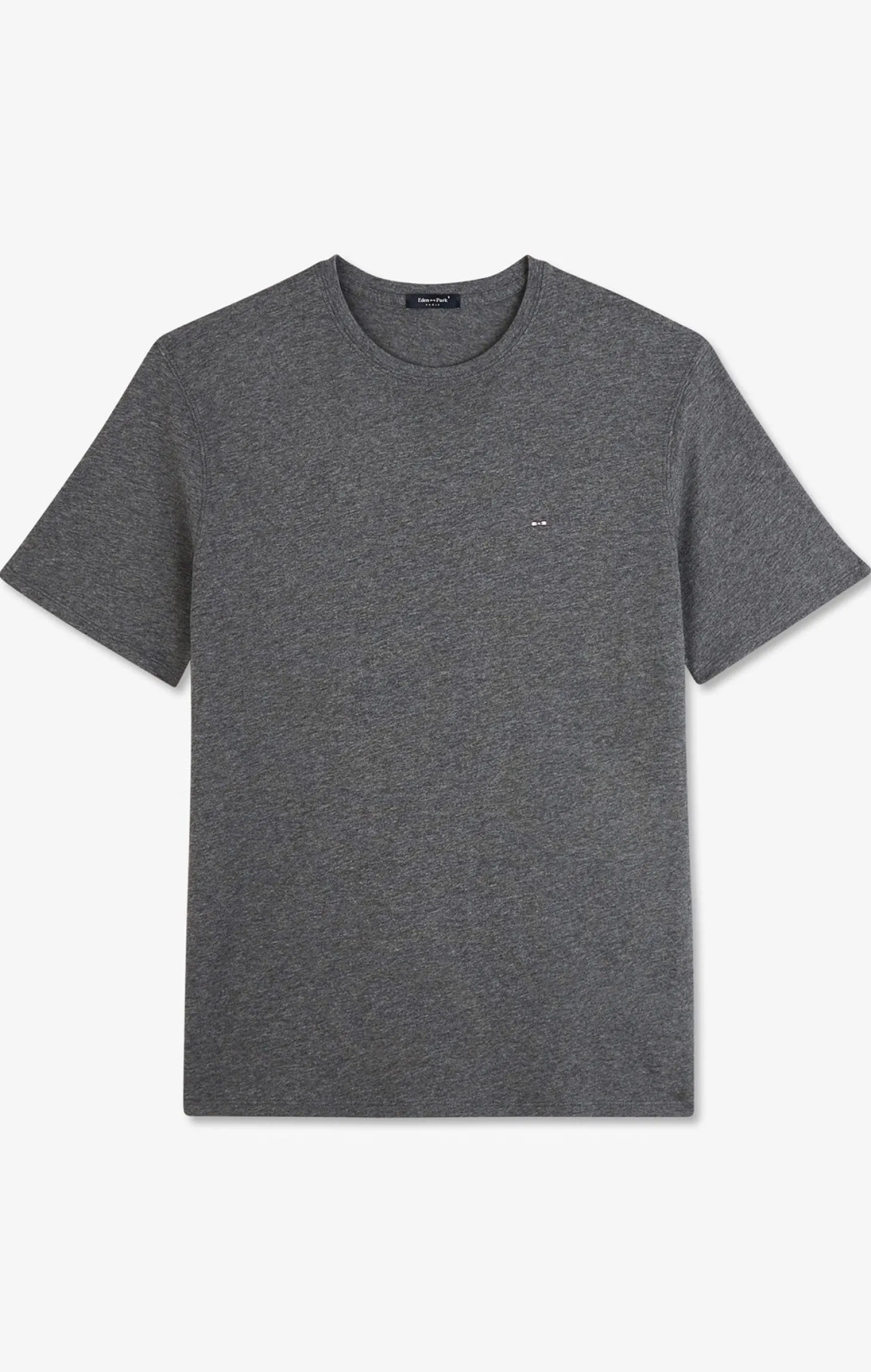 T-shirt gris col rond à manches courtes
