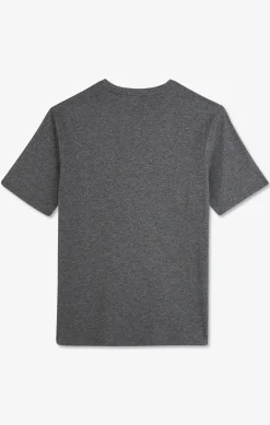 T-shirt gris col rond à manches courtes