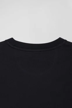 T-shirt manches courtes bicolore en coton bleu marine Eden Park 10 coupe Relaxed