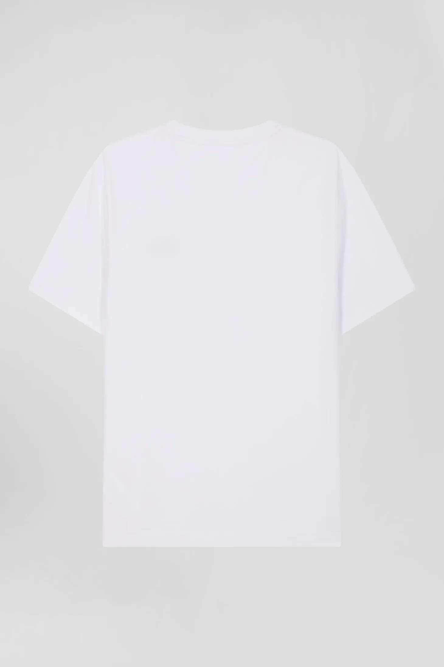 T-shirt manches courtes blanc emblème tissu cravate coupe Regular