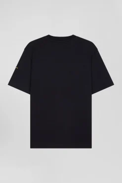 T-shirt manches courtes bleu marine application Eden Park Rugby coupe Oversized