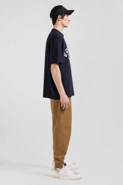 T-shirt manches courtes bleu marine application Eden Park Rugby coupe Oversized