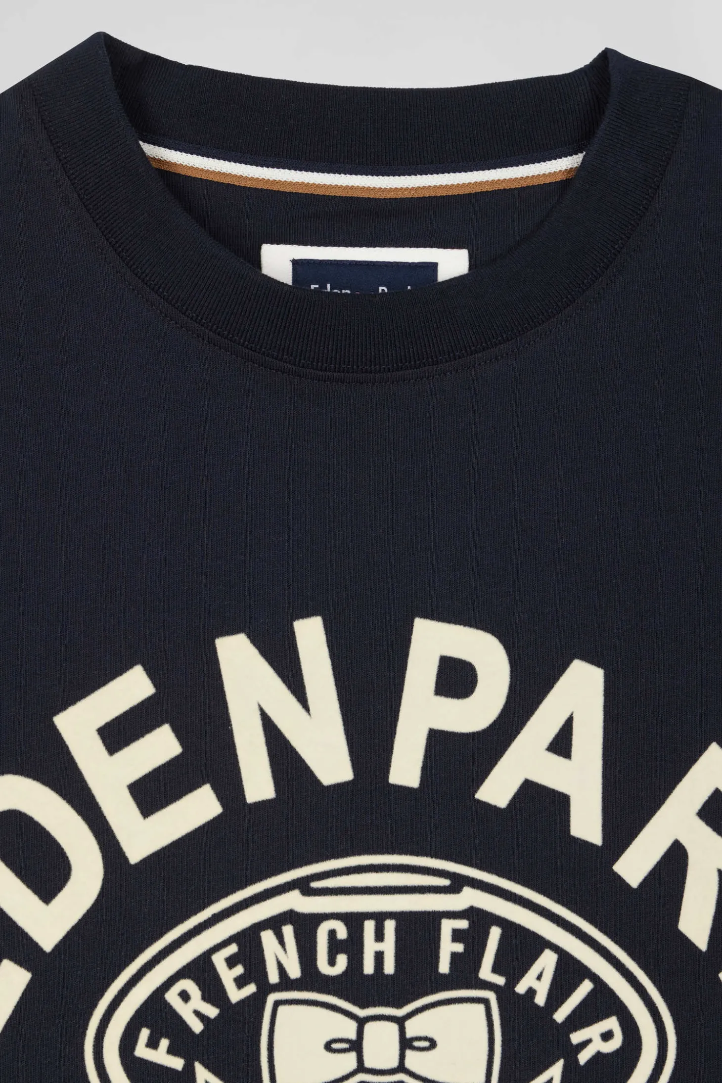 T-shirt manches courtes bleu marine application Eden Park Rugby coupe Oversized