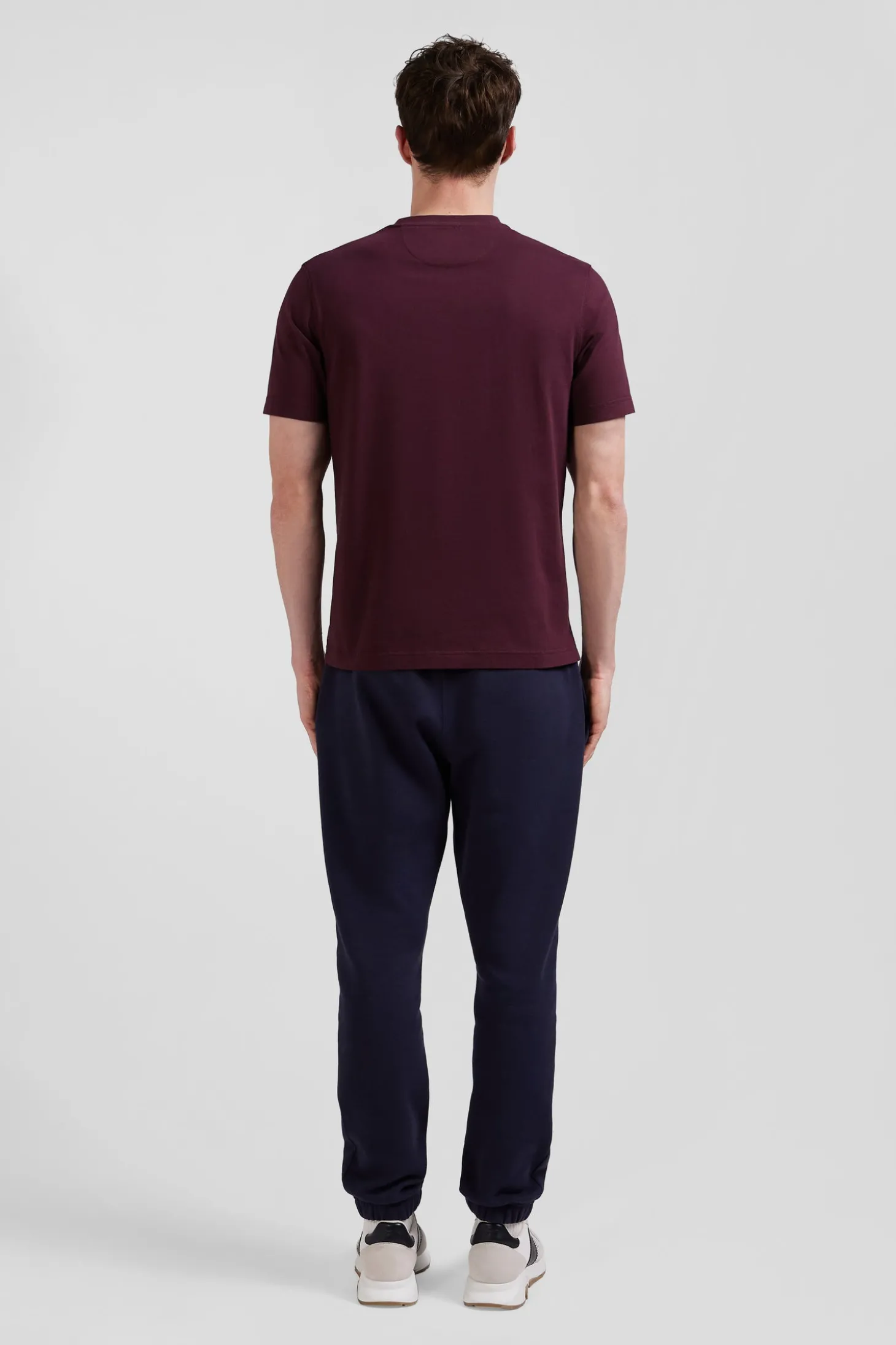 T-shirt manches courtes bordeaux emblème tissu cravate coupe Regular