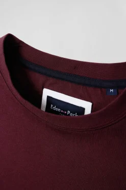 T-shirt manches courtes bordeaux emblème tissu cravate coupe Regular