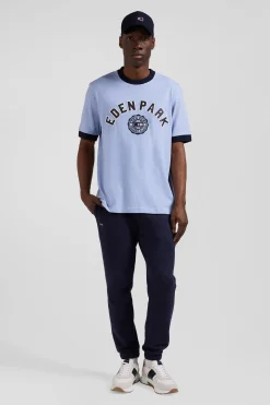T-shirt manches courtes en coton ciel application Eden Park coupe Oversized