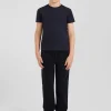 T-shirt manches courtes en coton bleu marine broderie XV de France coupe Regular