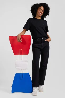 T-shirt manches courtes en coton noir coupe Modern