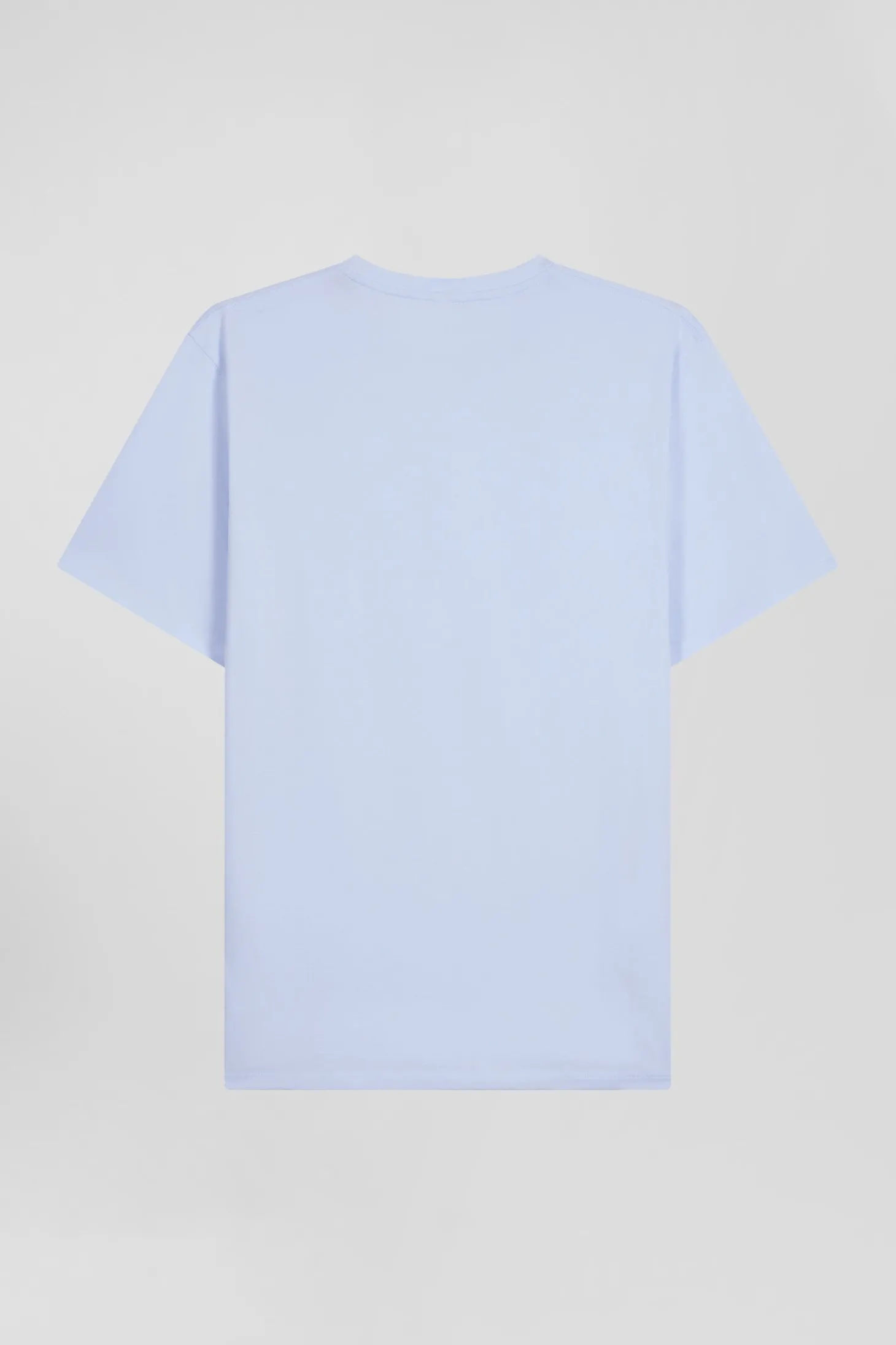 T-shirt manches courtes en coton Pima uni ciel coupe Regular