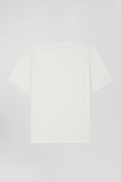 T-shirt manches courtes en coton écru coupe Modern