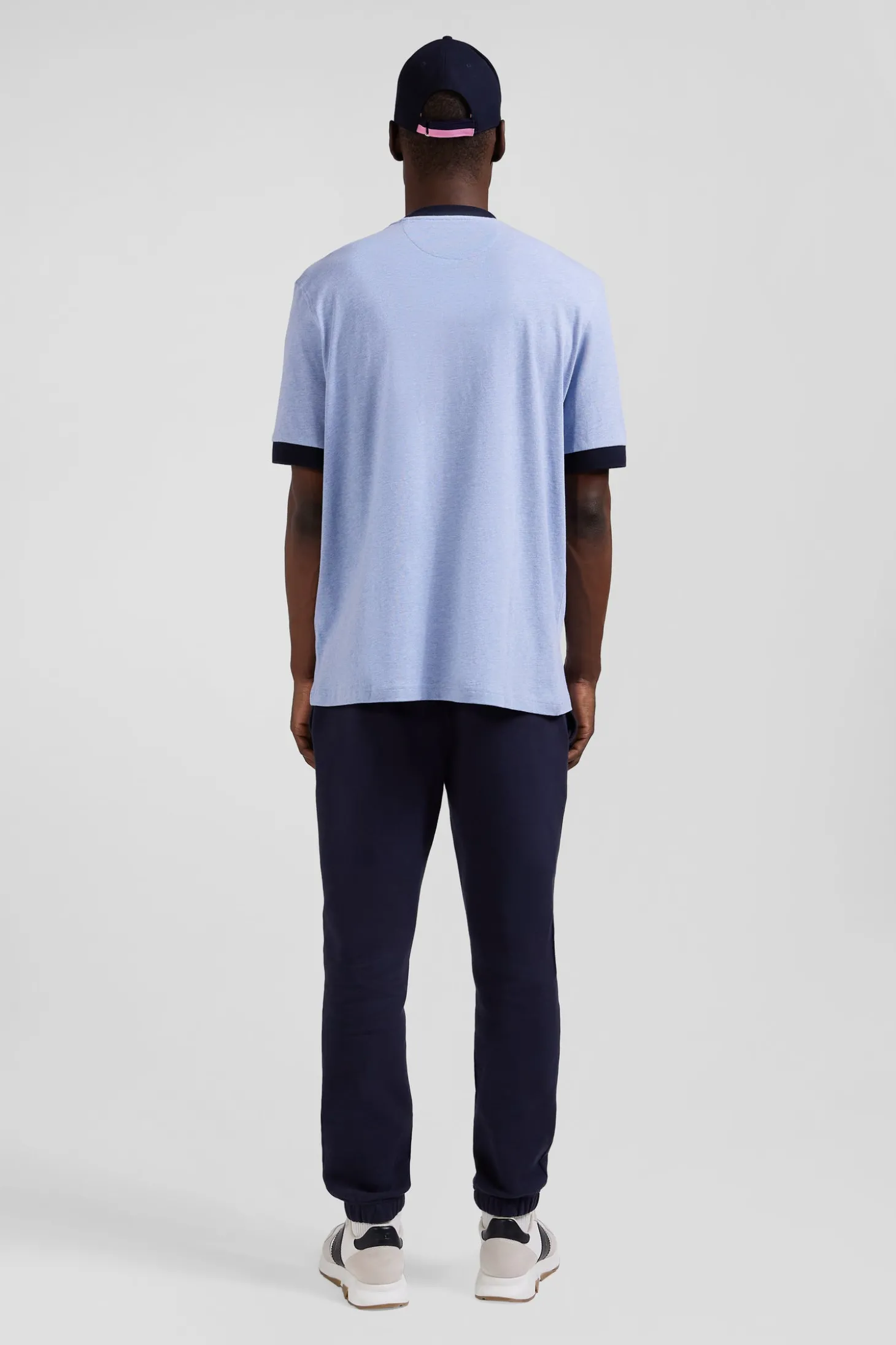 T-shirt manches courtes en coton ciel application Eden Park coupe Oversized