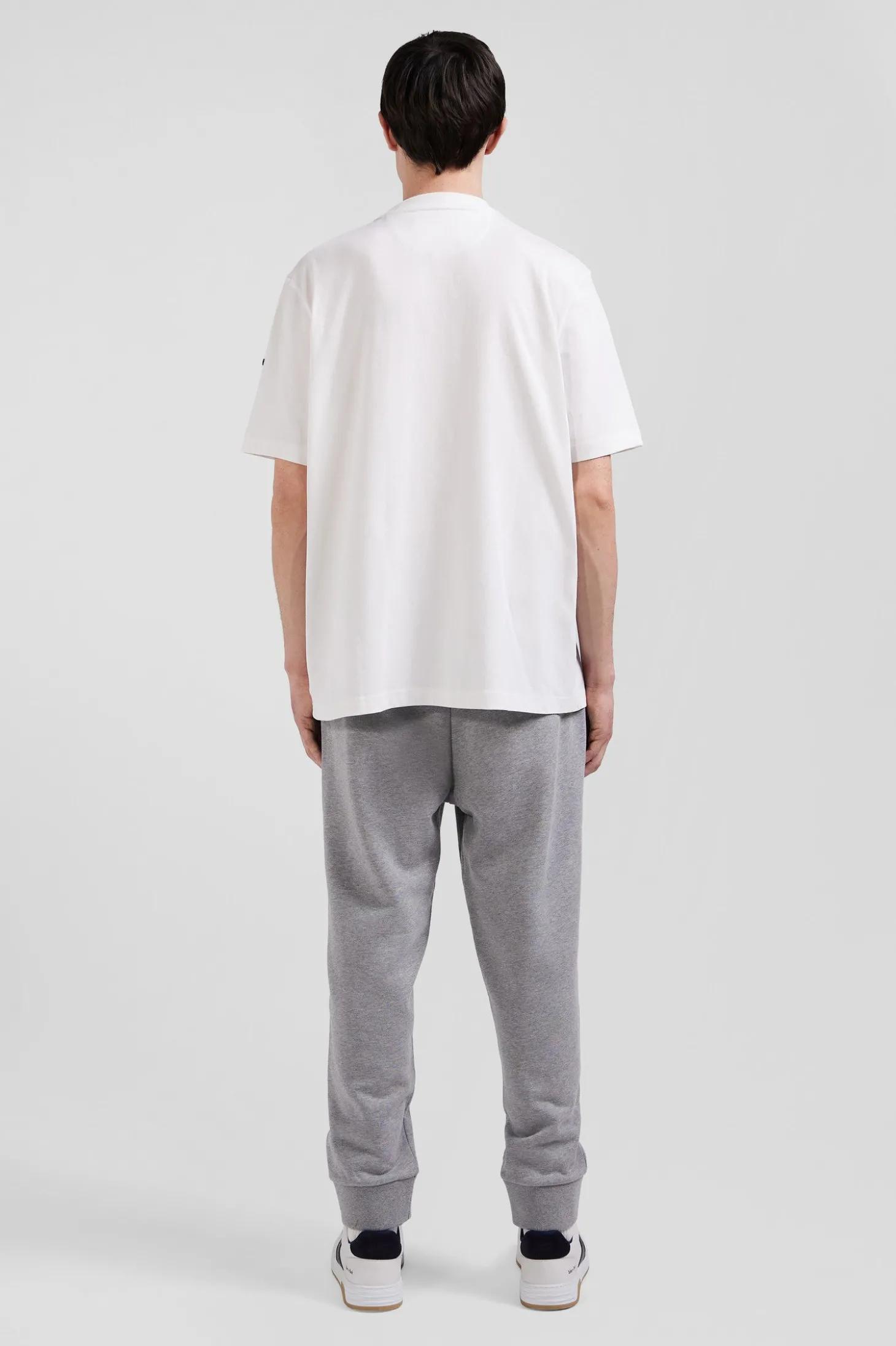 T-shirt manches courtes en coton écru Eden Park French Flair coupe Oversized