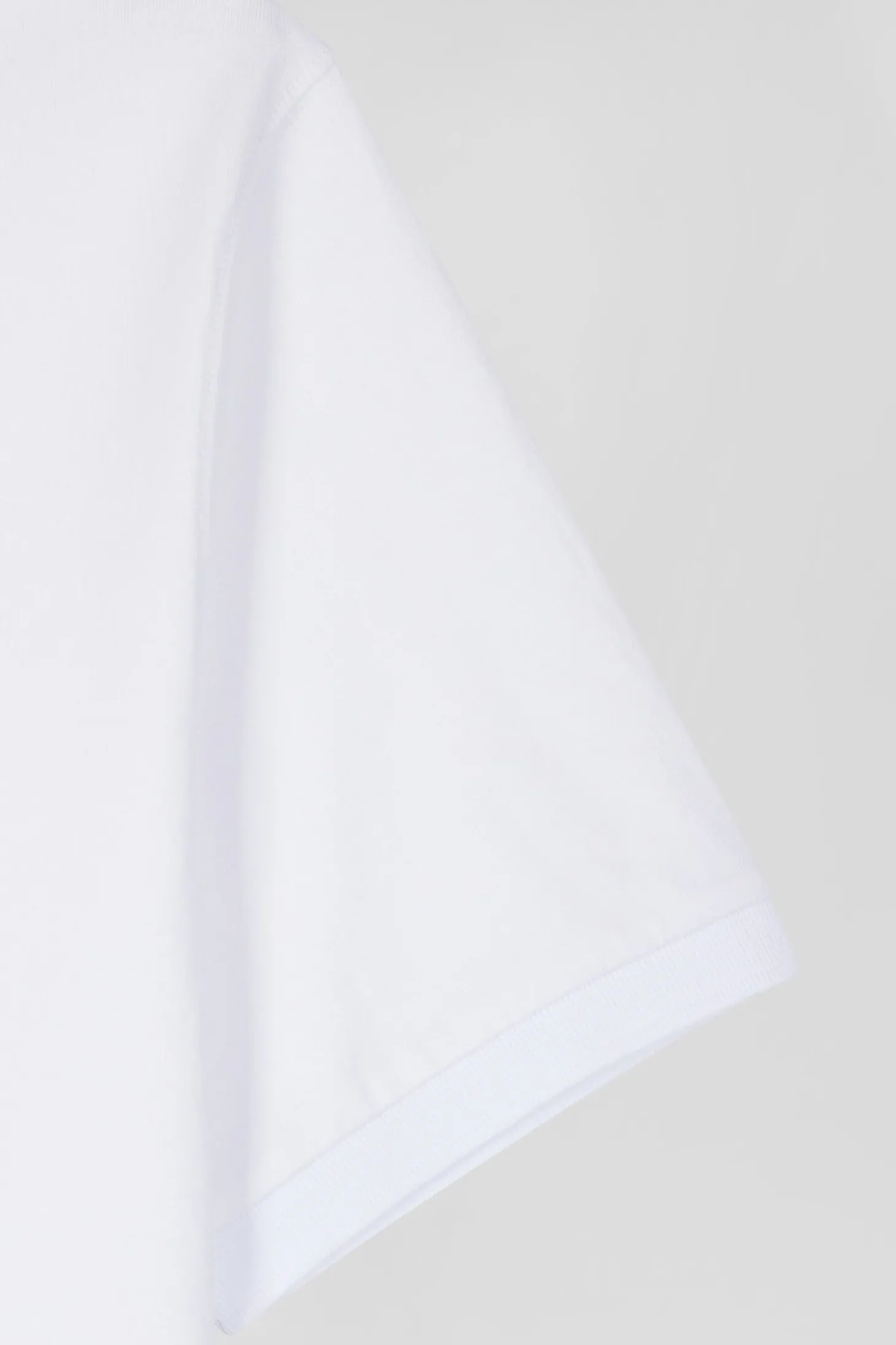 T-shirt manches courtes en coton blanc broderie dos emblème coupe Regular