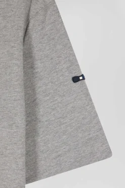 T-shirt manches courtes en coton gris Eden Park French Flair coupe Oversized