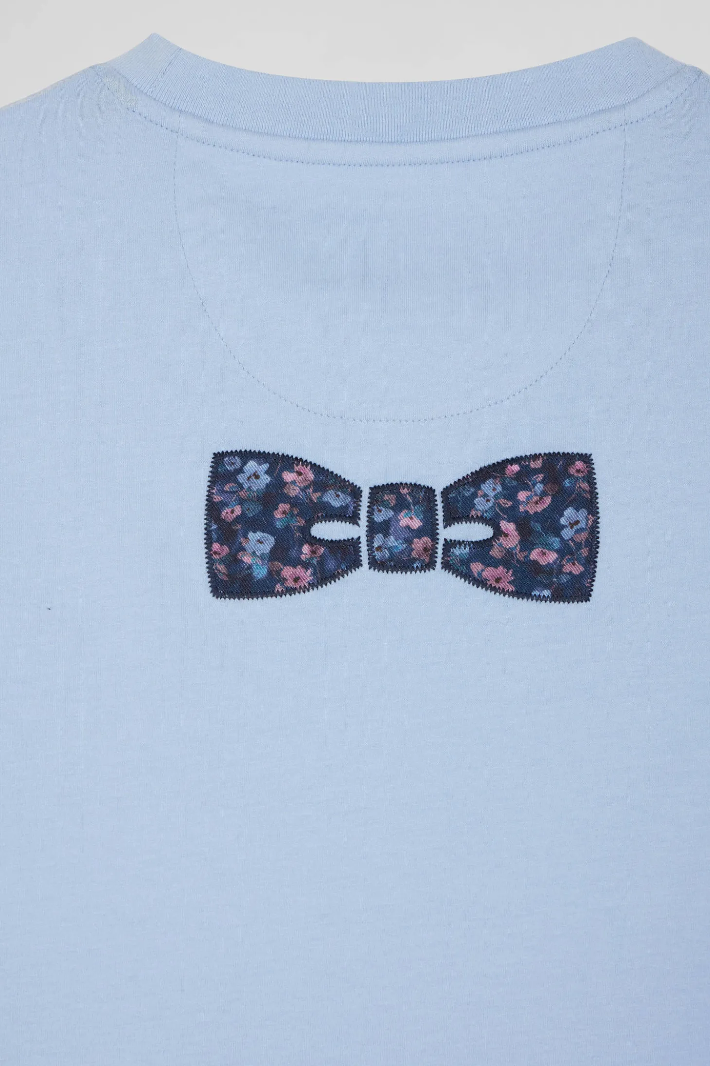 T-shirt manches longues en coton ciel patch dos imprimé fleuri coupe Regular