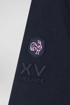T-shirt manches longues XV de France en coton bleu marine coupe Regular