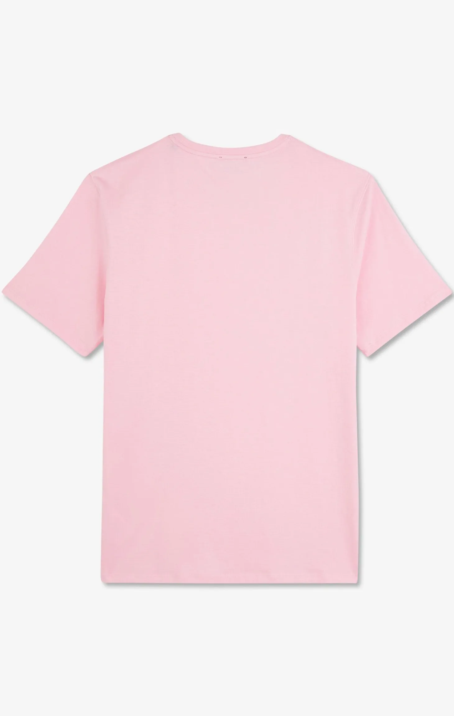 T-shirt rose col rond à manches courtes