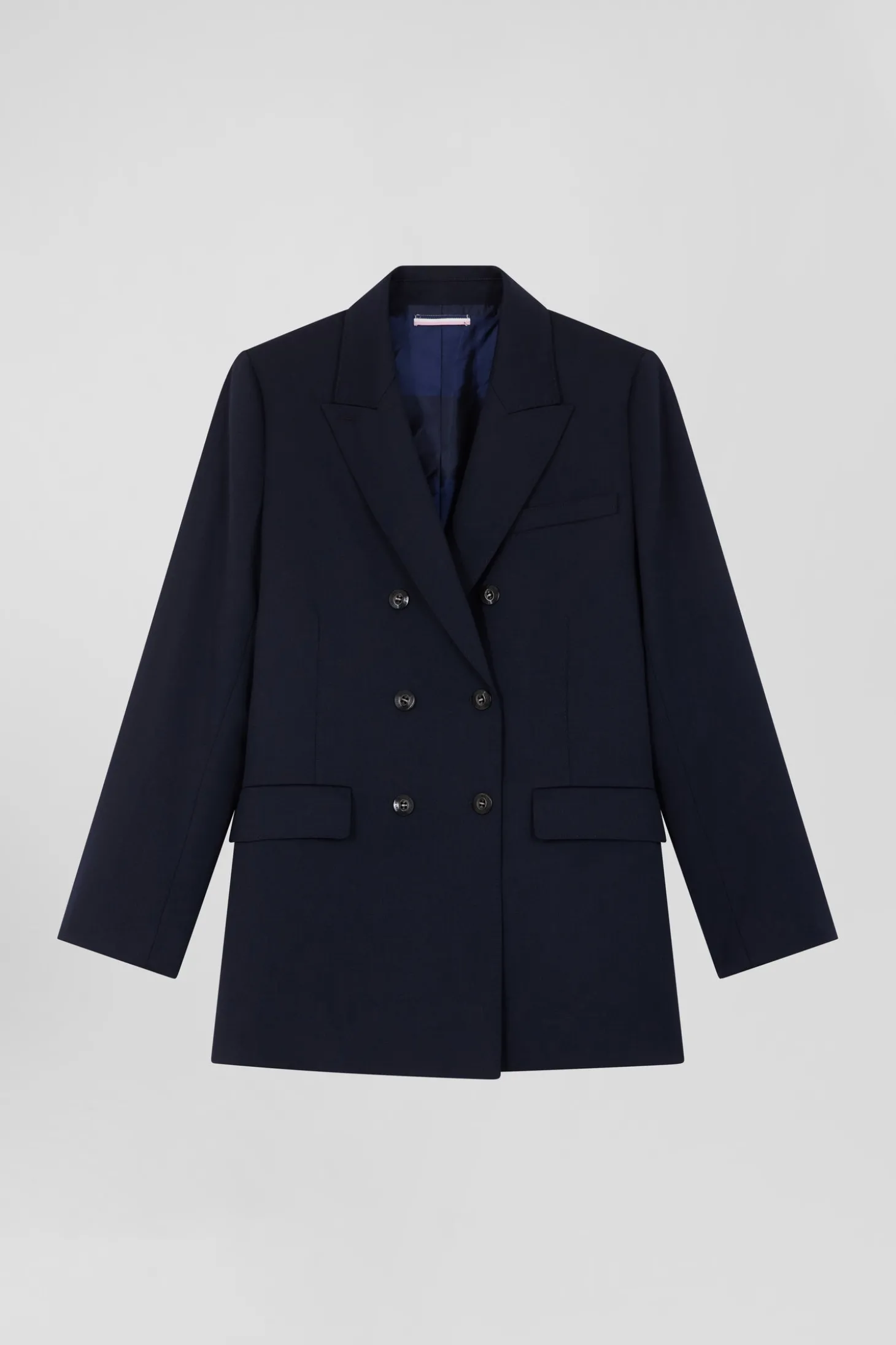 Veste blazer à double boutonnage bleu marine coupe Modern