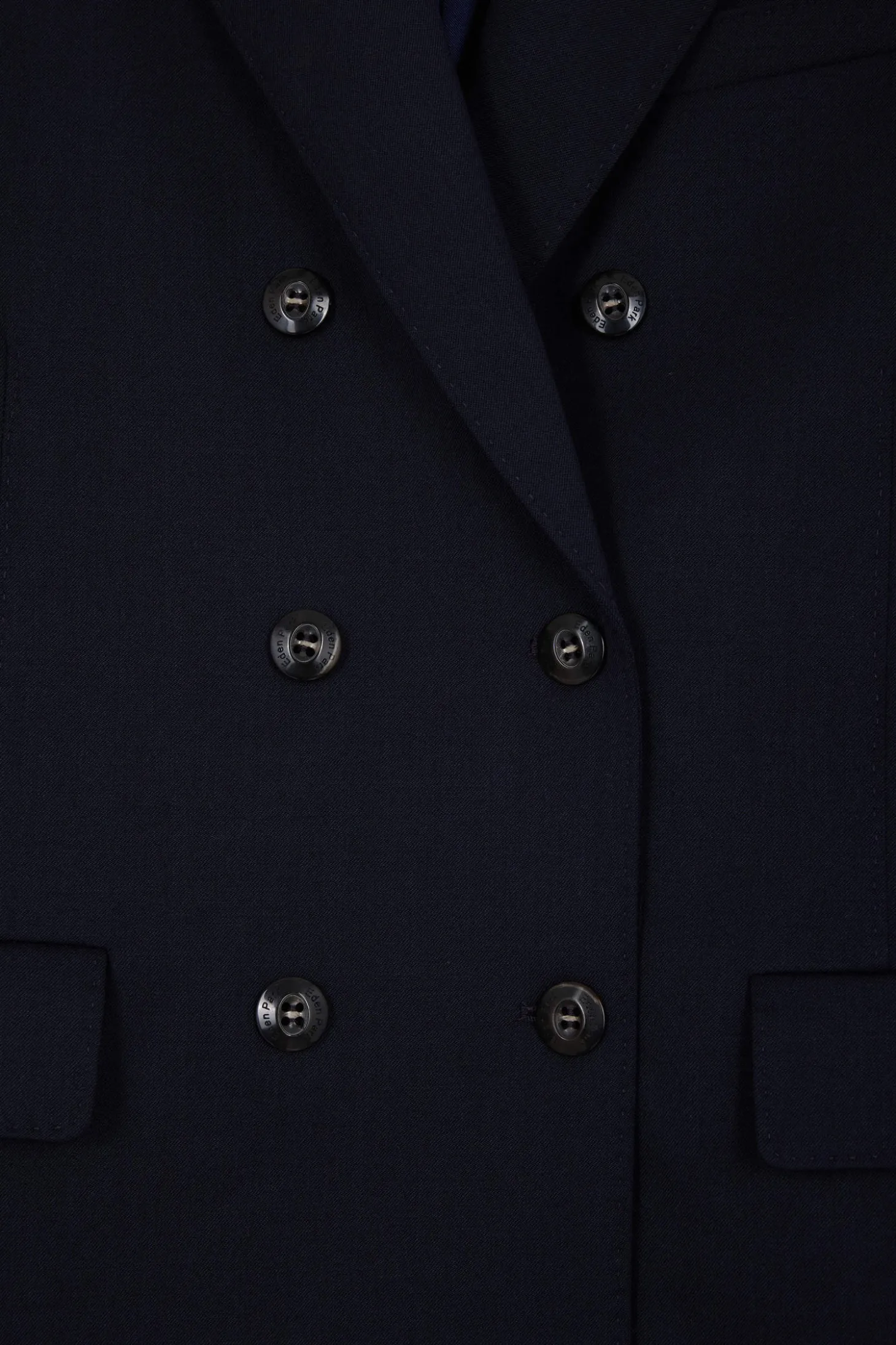 Veste blazer à double boutonnage bleu marine coupe Modern