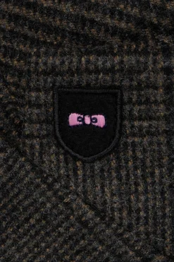 Veste blazer en laine mélangée prince de Galles coupe Oversized